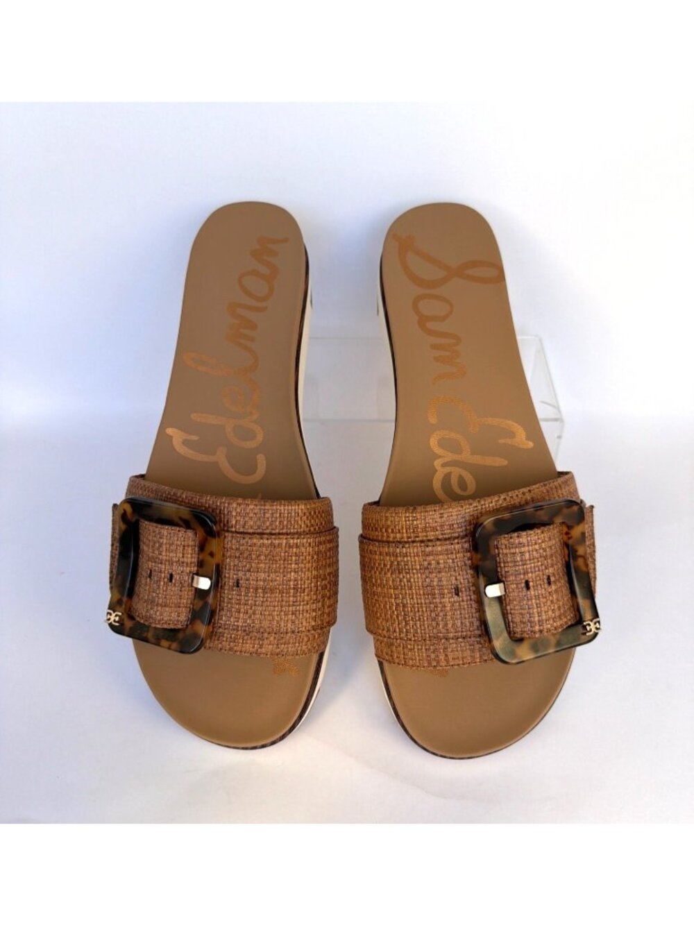 Sam Edelman Ariane Woven Sandals Brown Slides Women Size 12 - Picture 5 of 12